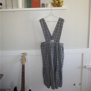 Plaid Overall Dress
